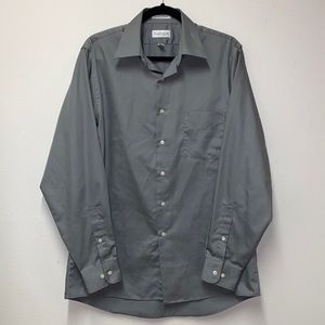 Van Heusen Gray Button Up Dress Shirt